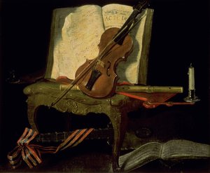 Ainda vida com um violino